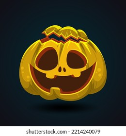 Diseño plano de la calabaza de Halloween