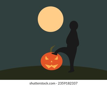 flat design Halloween vector illustration
