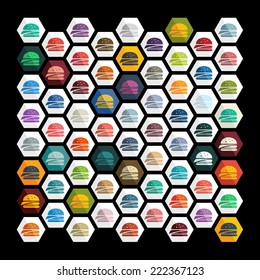 Flat design: hamburger