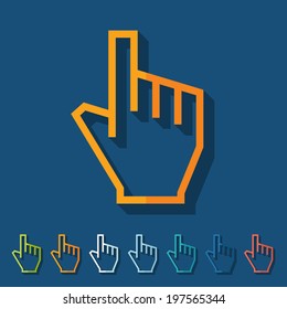 Flat design: hand