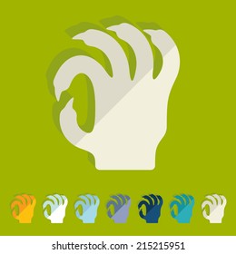 Flat design: hand