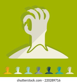 Flat design: hand