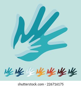 Flat design: hand