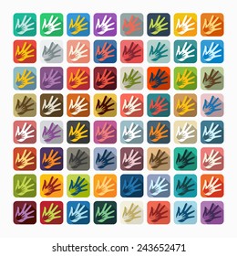 Flat design: hand