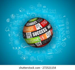 diseño plano y conceptos a mano para el éxito empresarial, las finanzas, el crecimiento, la gestión, los activos financieros, la carrera, el empleo Ideal para utilizar para banner web y materiales impresos como folletos y volantes