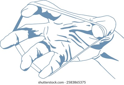 Flat design, hand and fingers exercises, medical illustration. Exercises 10