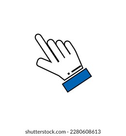 Flat design hand mouse cursor icon. Vector.