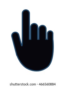 flat design hand pointer icon vector illustration