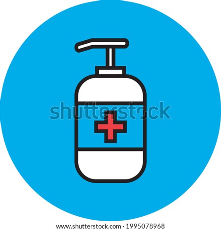 Flat design of Hand sanatizer.