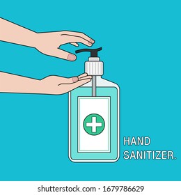 flat design hand sanitizer.covid-19,coronavirus crisis.