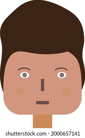 
Flat Design Of Handsome Man Profile Face Vector