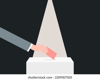 Flat Design Happy Election Day Vector Illustration