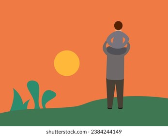 flat design happy Father's Day vector illustration