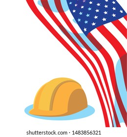 flat design happy labor day