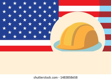 flat design happy labor day