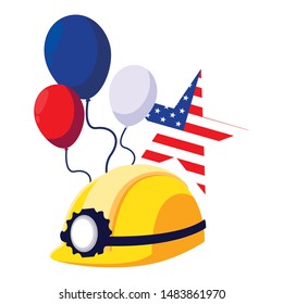 flat design happy labor day