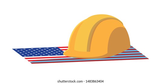 flat design happy labor day