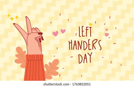 Diseño plano feliz concepto de día de entrega a la izquierda