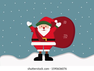 Flat design for Happy New Year 2020. Greeting card, Vector and illustration  
EPS 10 file.