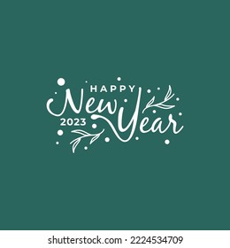 Flat design happy new year 2023 celebration greeting