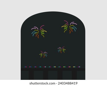 flat design happy new year vector illustration