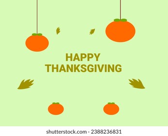 flat design happy Thanksgiving vector illustration