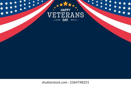 Flat Design Happy Veterans Day Copy Space Background