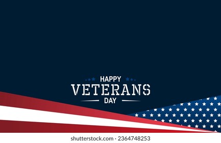 Flat Design Happy Veterans Day Copy Space Background