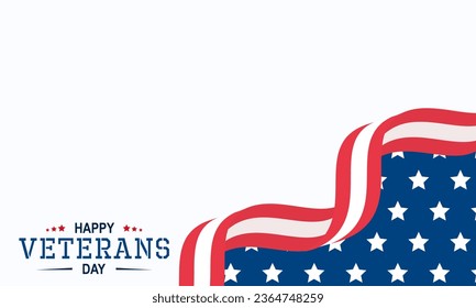 Flat Design Happy Veterans Day Copy Space Background