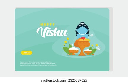  Plantilla de vishu con diseño plano