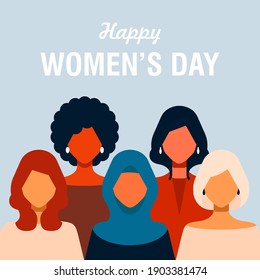 Flat Design Happy Women's Day