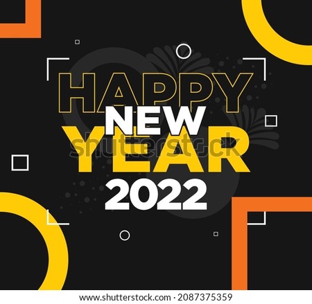 Flat Design of Hapy New Year 2022