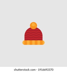 Flat design Hat vector illustration, isolated on white background