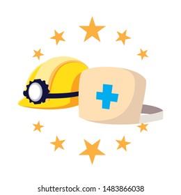 flat design hats for happy labor day