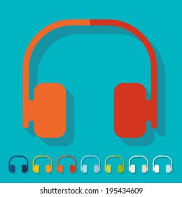 Flat design: headphones