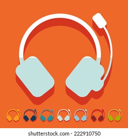 Flat design: headphones