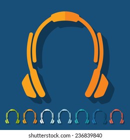 Flat design: headphones