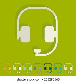 Flat design: headphones