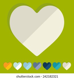 Flat design: heart