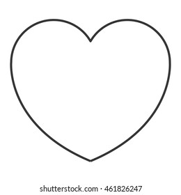 flat design heart cartoon icon vector illustration
