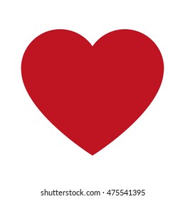 flat design heart cartoon icon vector illustration