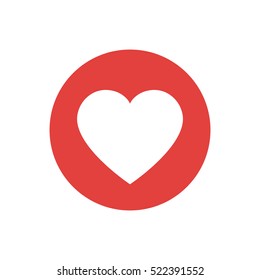 Flat design heart icon