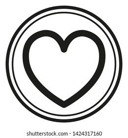 Flat design heart icon vector