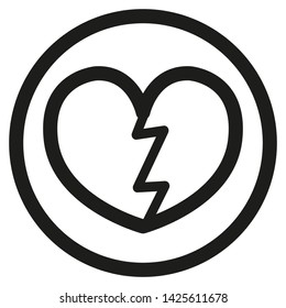 Flat design heart icon vector