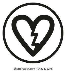 Flat design heart icon vector