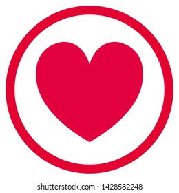Flat design heart icon vector