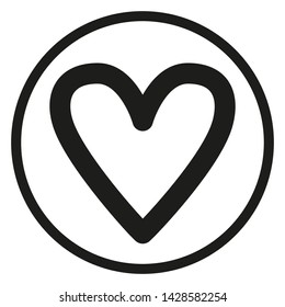 Flat design heart icon vector