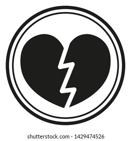 Flat design heart icon vector