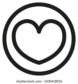 Flat design heart icon vector
