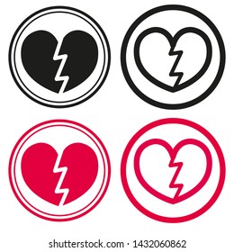 Flat design heart icon vector